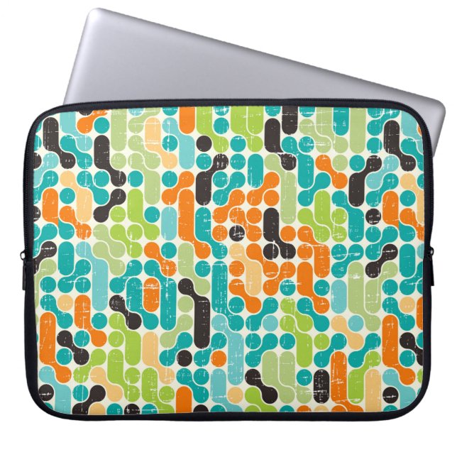 Housse Pour Ordinateur Portable Motif géométrique rétro abstrait (Devant)