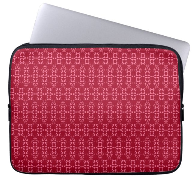 Housse Pour Ordinateur Portable Motif géométrique rouge rétro (Devant)