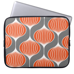 Housse Pour Ordinateur Portable Motif géométrique sans couture avec des lignes ond
