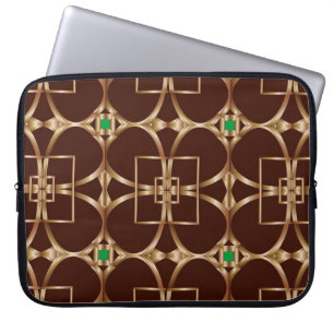 Housse Pour Ordinateur Portable Motif géométrique transparent classique sur un dos