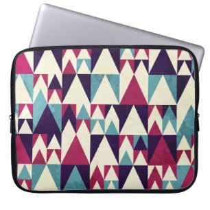 Housse Pour Ordinateur Portable Motif géométrique triangle rétro
