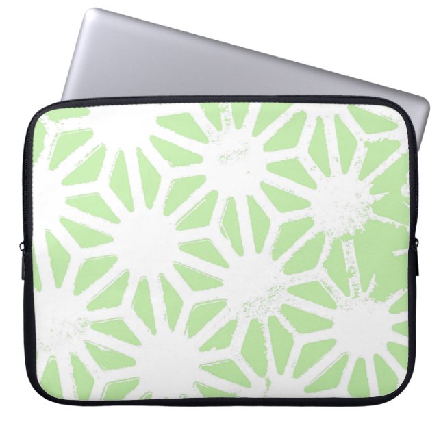 Housse Pour Ordinateur Portable Motif géométrique vert pomme (Devant)
