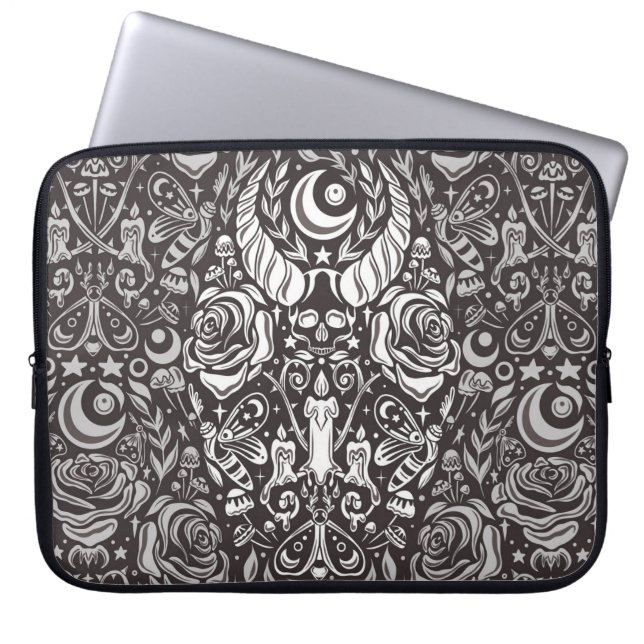 Housse Pour Ordinateur Portable Motif gothique monochrome (Devant)