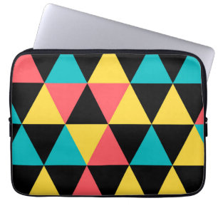 Housse Pour Ordinateur Portable Motif graphique géométrique coloré et rétro joyeux