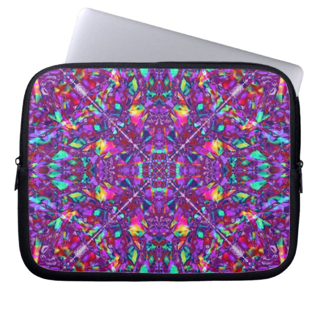 Housse Pour Ordinateur Portable Motif hippie de mandala pourpre (Devant)