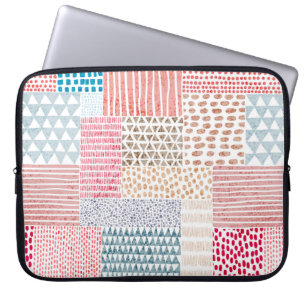 Housse Pour Ordinateur Portable Motif impeccable en style patchwork. D simple