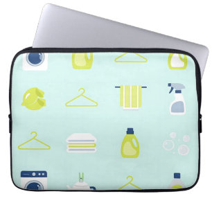 Housse Pour Ordinateur Portable Motif Jour de Lessive Fraîche