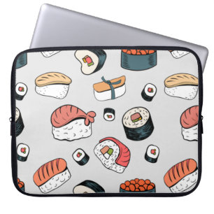 Housse Pour Ordinateur Portable Motif Kawaii Sushi Rolls, motif de sushi