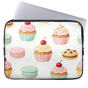 Housse Pour Ordinateur Portable Motif Macaron Cupcake Sucré
