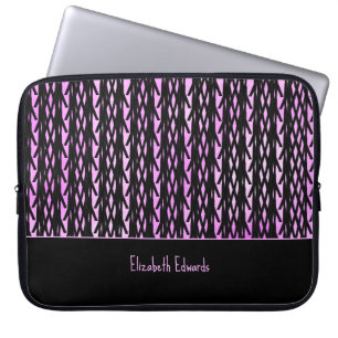 Housse Pour Ordinateur Portable Motif magique rose, blanc et noir