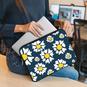 Housse Pour Ordinateur Portable Motif marguerite, Motif floral, Marguerites blanch