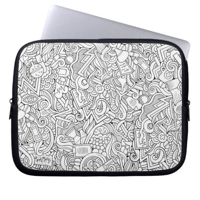 Housse Pour Ordinateur Portable Motif Médicale de B&W (Devant)