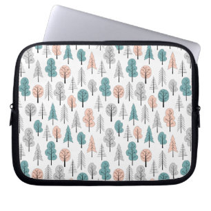 Housse Pour Ordinateur Portable Motif mignon de forêt de griffonnage