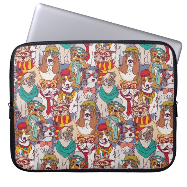 Housse Pour Ordinateur Portable Motif mignon de mode de chiot (Devant)