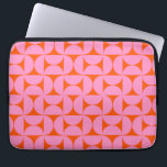 Housse Pour Ordinateur Portable Motif moderne rose Et orange Du Milieu Du Siècle<br><div class="desc">Motif moderne du milieu du siècle rétro - Formes géométriques Abstraites - Motif géométrique mignon et minimaliste en rose et orange.</div>