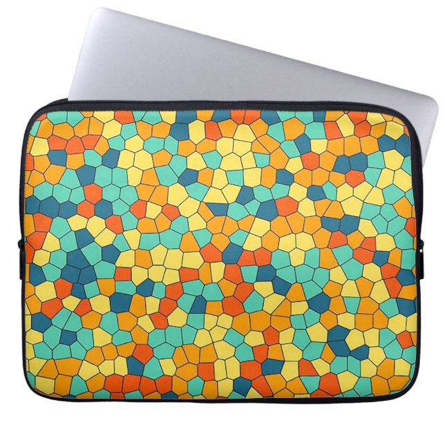 Housse Pour Ordinateur Portable Motif mosaïque vibrant (Devant)