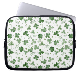 Housse Pour Ordinateur Portable Motif mou de shamrock d'aquarelle