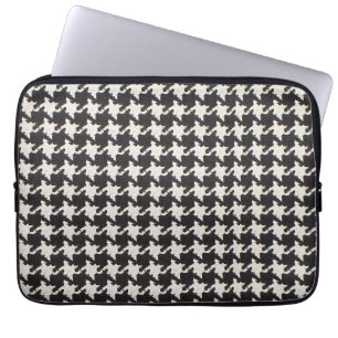 Housse Pour Ordinateur Portable Motif noir et blanc pied de poule