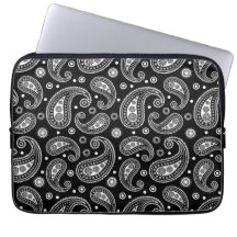 Motif Paisley noir et blanc
