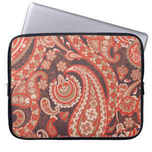 Housse Pour Ordinateur Portable Motif Paisley vintage sans soudure. Fleur fantasti