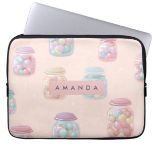 Housse Pour Ordinateur Portable Motif Pastel Candy Jar personnalisé