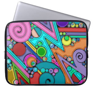 Housse Pour Ordinateur Portable Motif Peint À La Main Et Numériquement Art 12