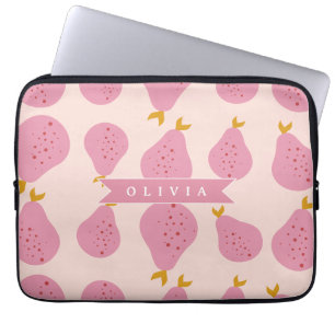 Housse Pour Ordinateur Portable Motif personnalisé de poire rose joli et fruité po