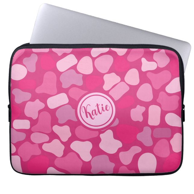 Housse Pour Ordinateur Portable Motif Pierre Rose- (Devant)