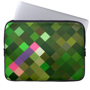 Housse Pour Ordinateur Portable Motif Pixelé - Vert