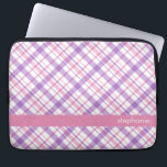 Housse Pour Ordinateur Portable Motif pourpre et rose de plaid<br><div class="desc">.</div>