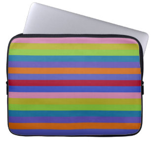 Housse Pour Ordinateur Portable Motif rayure couleur rétro 7