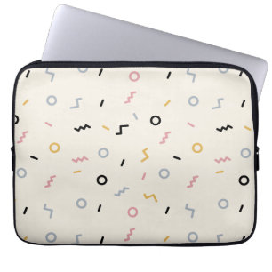Housse Pour Ordinateur Portable Motif Retro Squiggle