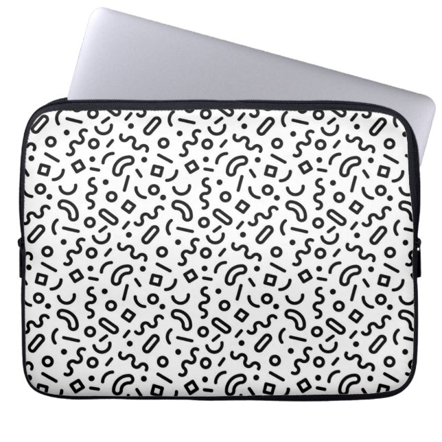 Housse Pour Ordinateur Portable Motif Retro Squiggle (Devant)