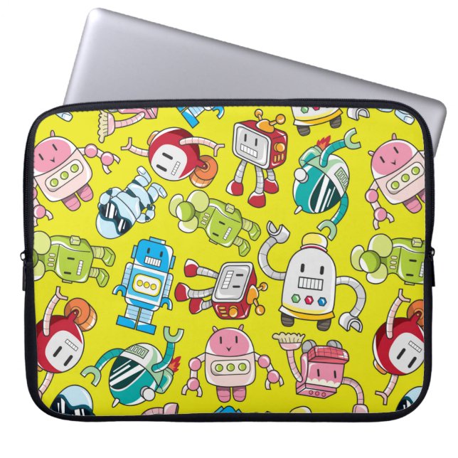 Housse Pour Ordinateur Portable motif robot transparent (Devant)