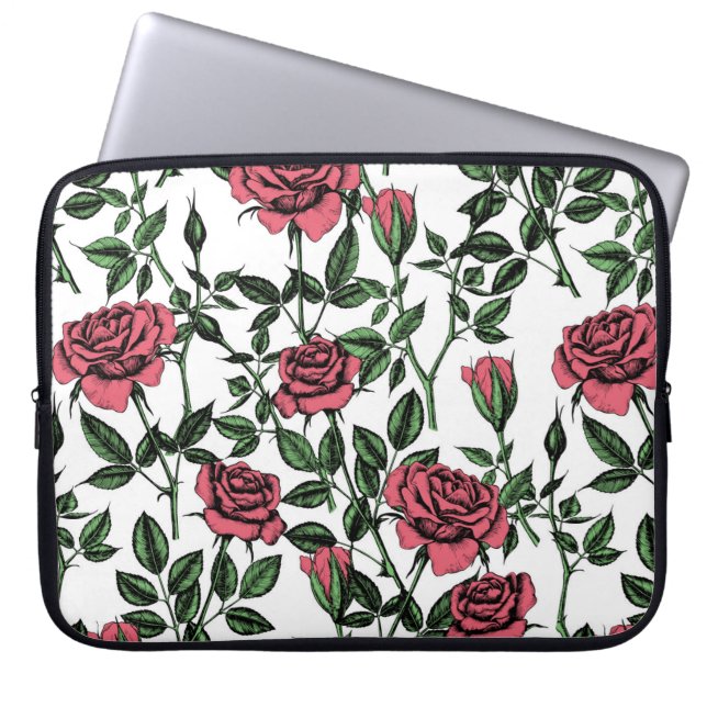 Housse Pour Ordinateur Portable motif rose (Devant)