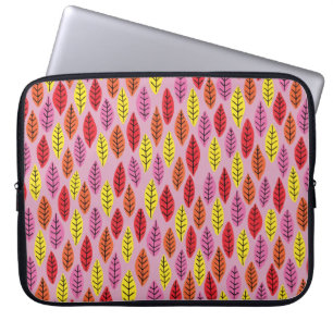 Housse Pour Ordinateur Portable Motif rose Feuille feuille coloré