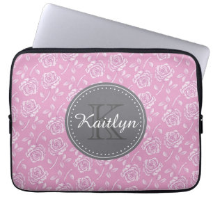 Housse Pour Ordinateur Portable Motif rose rose chic