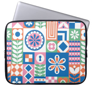 Housse Pour Ordinateur Portable motif sans couture avec citrouilles, dessiné à la