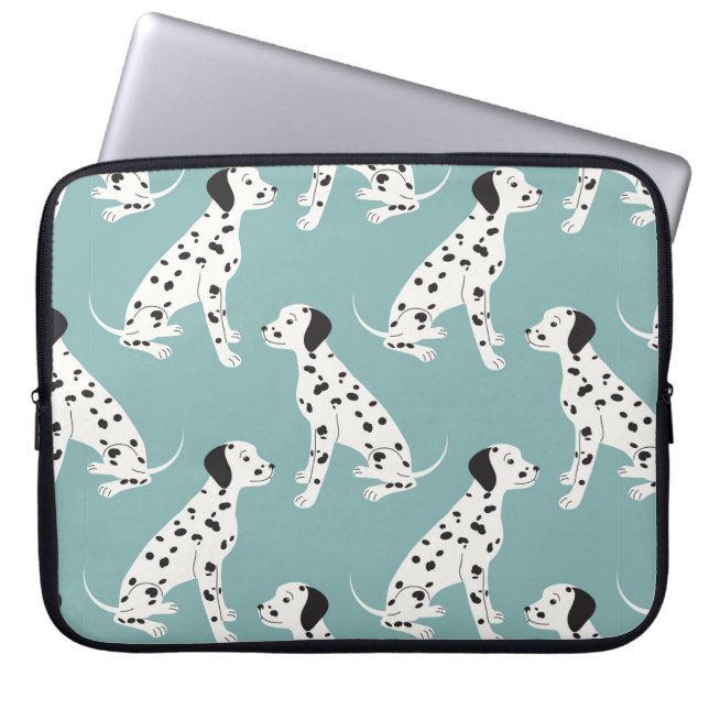 Housse Pour Ordinateur Portable Motif sans couture avec dalmate mignon (Devant)