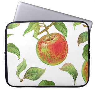 Housse Pour Ordinateur Portable Motif sans couture avec des pommes rouges. vinique
