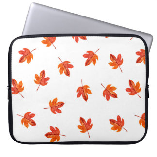 Housse Pour Ordinateur Portable Motif sans couture avec feuilles d'automne. Aquare