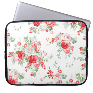 Housse Pour Ordinateur Portable Motif sans couture avec roses vintages, design été
