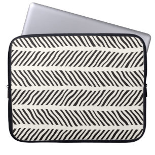 Housse Pour Ordinateur Portable Motif sans couture avec traits dessinés à la main.