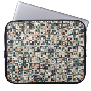 Housse Pour Ordinateur Portable Motif sans couture. Carrés formant un pictu coloré