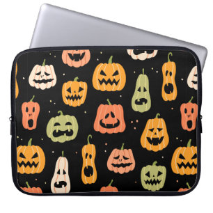 Housse Pour Ordinateur Portable Motif sans couture citrouille Halloween. Retrait à