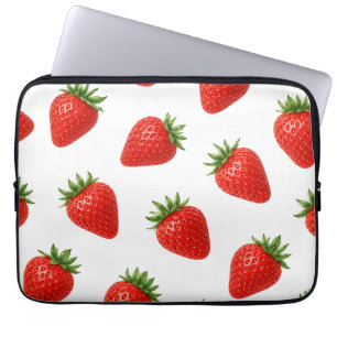 Housse Pour Ordinateur Portable Motif sans couture de fraises Mignon fruit rouge