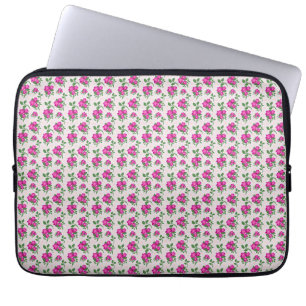 Housse Pour Ordinateur Portable Motif sans couture floral rose Aquarelle élégant