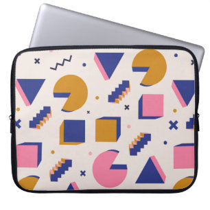 Housse Pour Ordinateur Portable Motif sans couture géométrique memphis dans les
