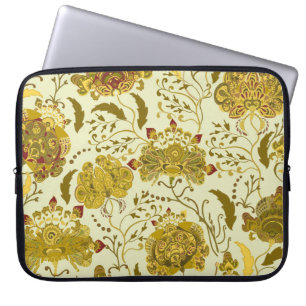 Housse Pour Ordinateur Portable Motif sans couture, grandes fleurs de cachemire in