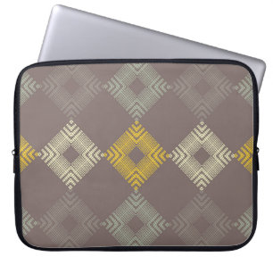 Housse Pour Ordinateur Portable motif sans couture pois. Mosaïque de figu ethnique